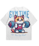 Gym Time Cat Oversize T-shirt
