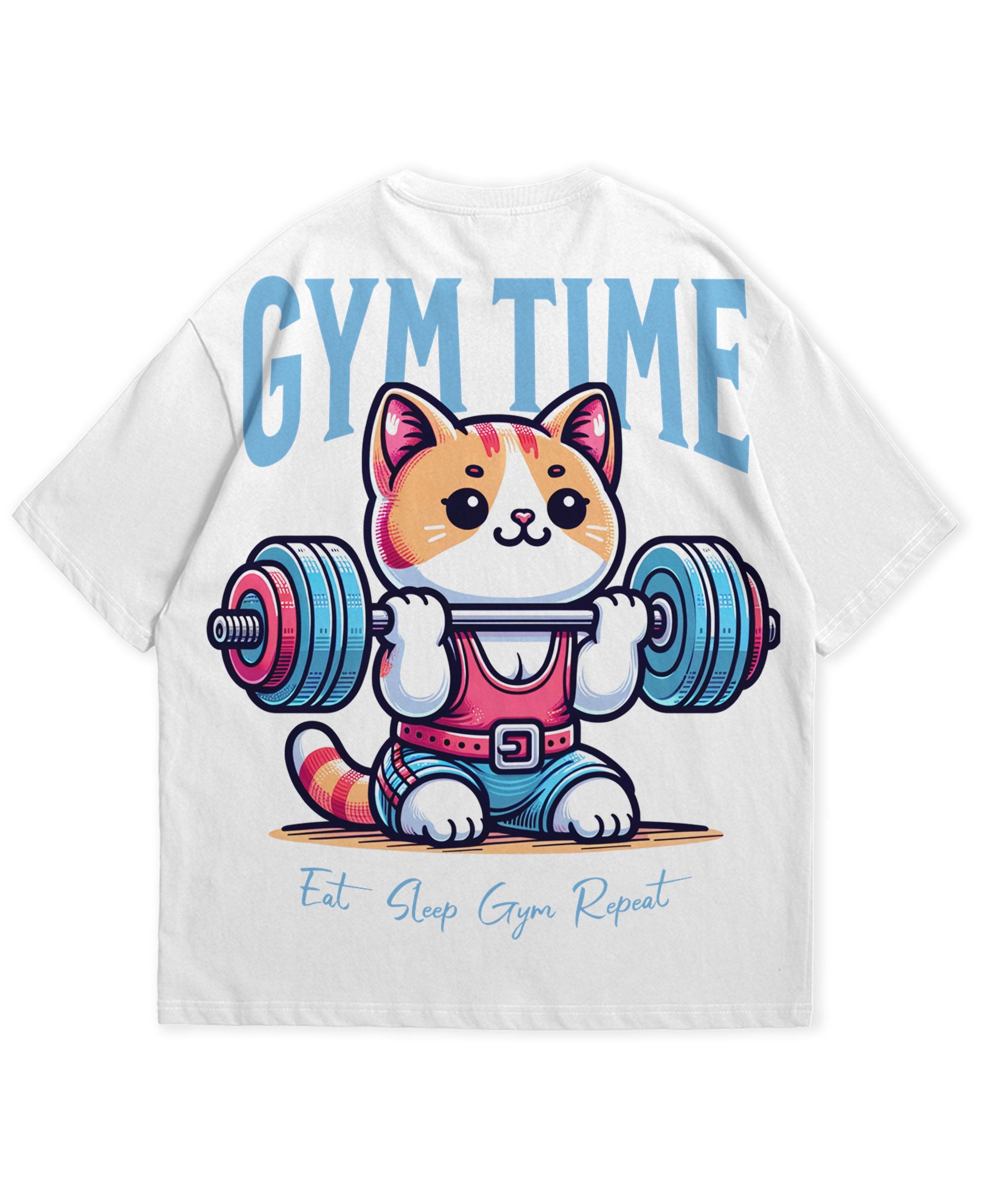 Gym Time Cat Oversize T-shirt