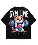 Gym Time Cat Oversize T-shirt