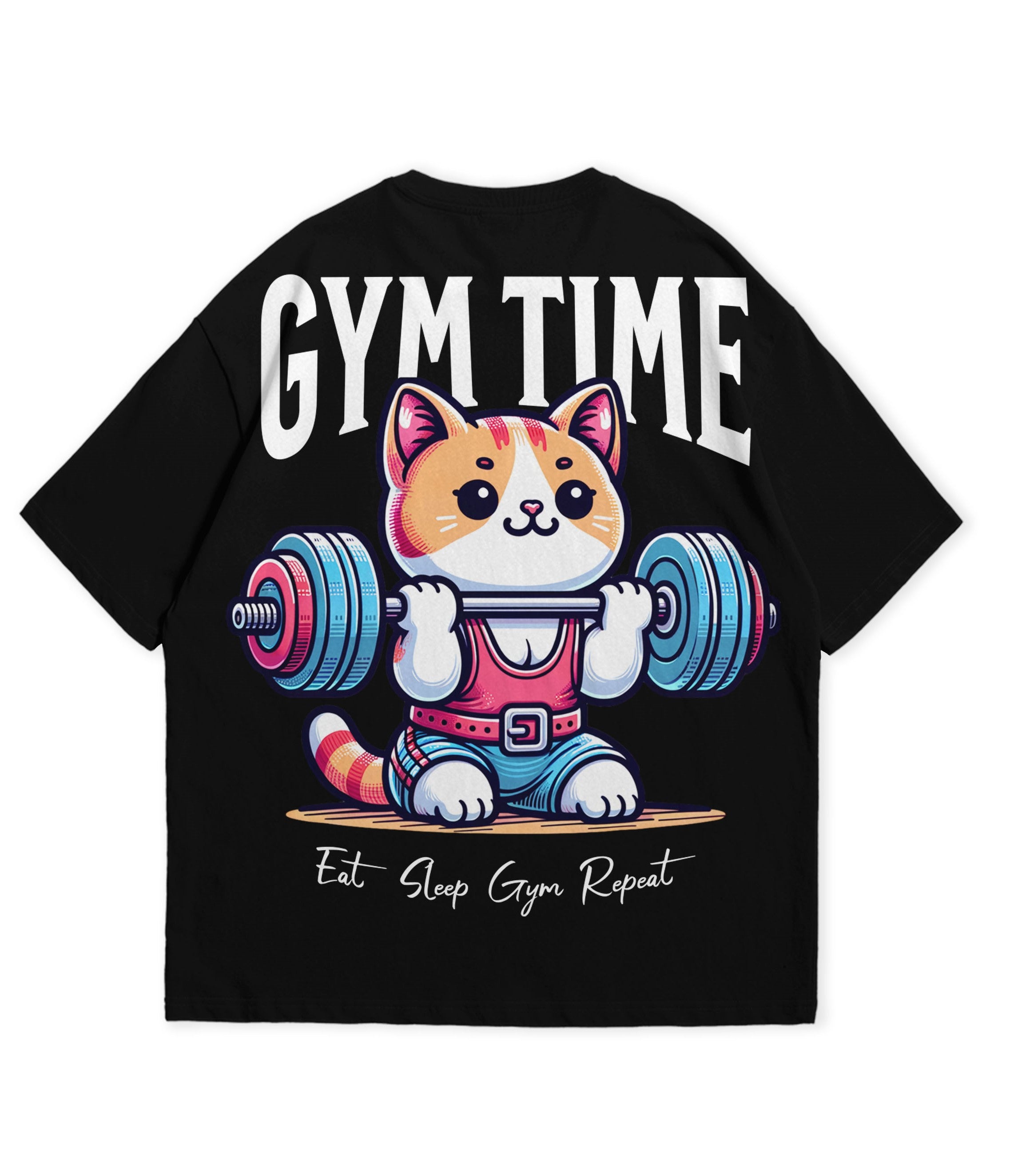 Gym Time Cat Oversize T-shirt