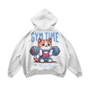 Gym Time Cat Oversize Hoodie