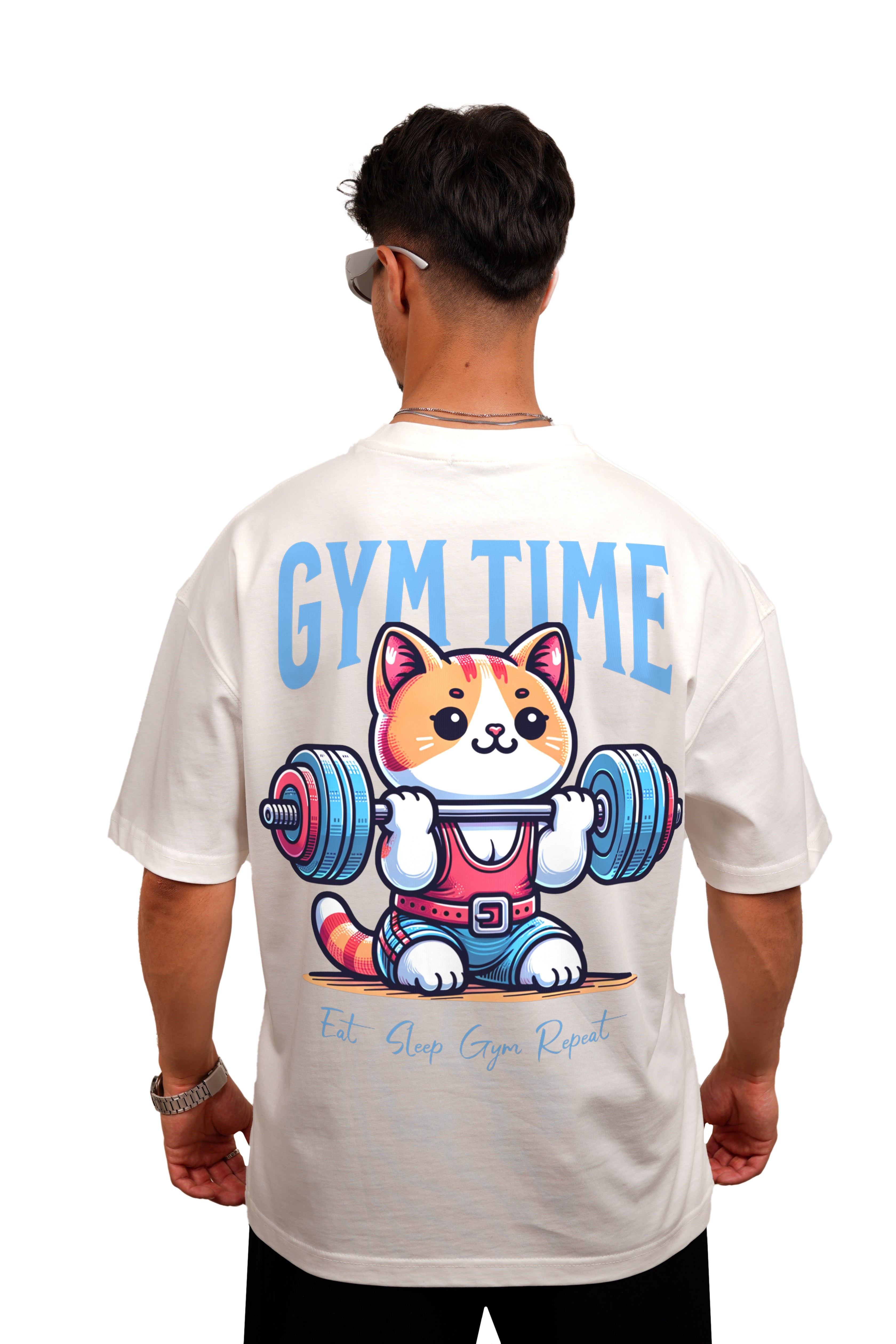 Gym Time Cat Oversize T-shirt