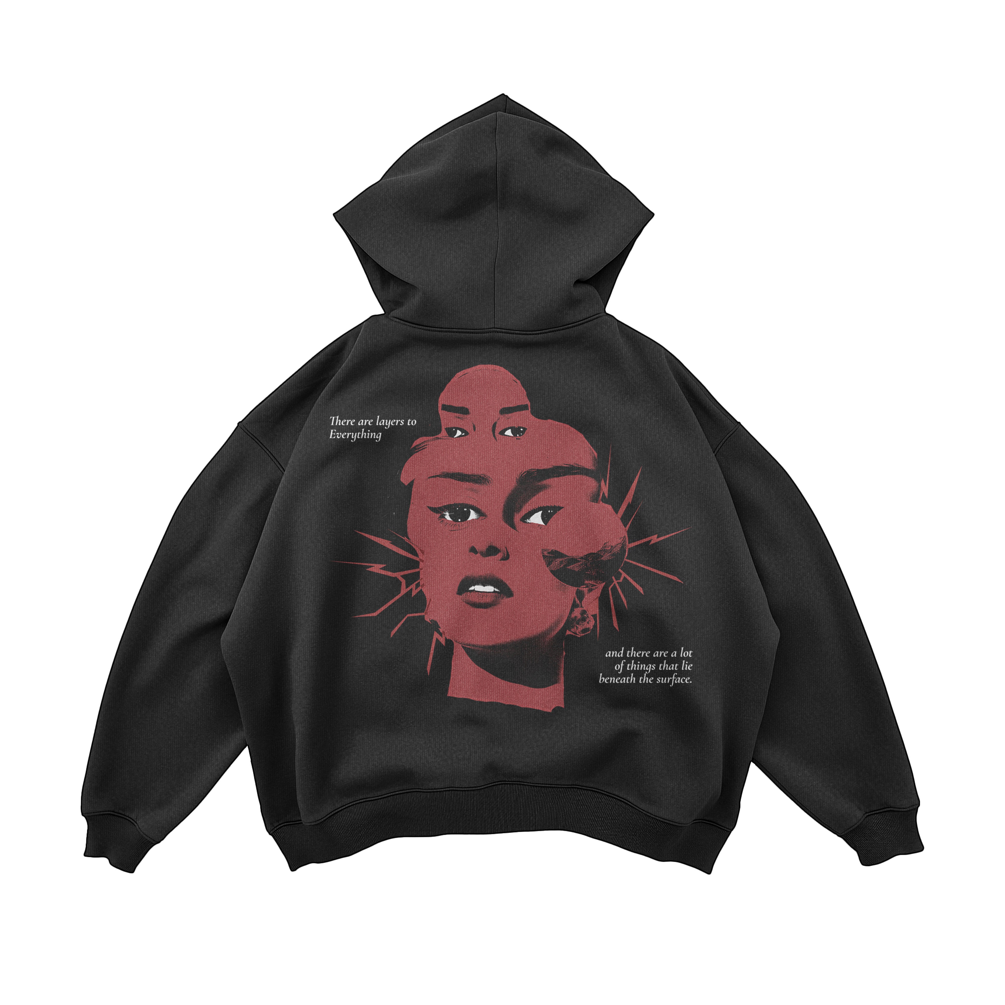 Fragmented Visual Oversize Hoodie